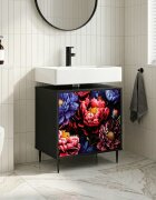 vidaXL Шкаф за баня KIEL Черен дъб 60 x 40 x 61 см Инженерна дървесина