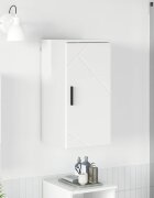 vidaXL Шкаф за баня Лъскаво бяло 30 x 315 x 61 см