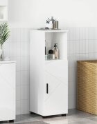 vidaXL Шкаф за баня Лъскаво бяло 30 x 35 x 95 см