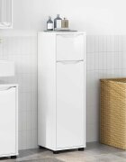 vidaXL Шкаф за баня Лъскаво бяло 305 x 30 x 101 см