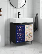 vidaXL Шкаф за баня MAINZ Черен дъб 60 x 40 x 61 см