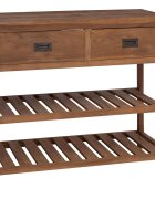 vidaXL Шкаф за баня Натурално 90 x 45 x 75 cm Солидно тиково дърво