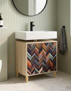 vidaXL Шкаф за баня OMMEN Сонома 60 x 40 x 60 см Инженерна дървесина