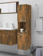 vidaXL Шкаф за баня опушен дъб 30x30x130 см инженерно дърво