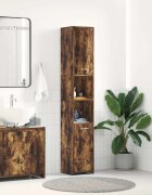 vidaXL Шкаф за баня опушен дъб 30x30x1835 см инженерно дърво