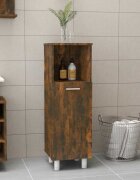 vidaXL Шкаф за баня опушен дъб 30x30x95 см инженерно дърво