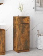 vidaXL Шкаф за баня опушен дъб 32x34x90 см инженерно дърво