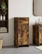vidaXL Шкаф за баня Опушен дъб 35 x 365 x 85 см Инженерна дървесина