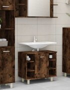 vidaXL Шкаф за баня опушен дъб 60x32x535 см инженерно дърво