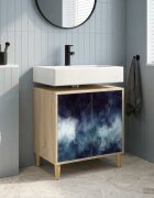 vidaXL Шкаф за баня RAALTE Сонома 60 x 40 x 60 см Инженерна дървесина