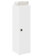 vidaXL Шкаф за баня с държач за ролки бял 205x22x72 см