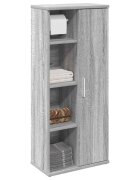 vidaXL Шкаф за баня с държач за ролки сив сонома 39x22x90 см