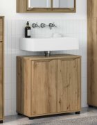 vidaXL Шкаф за баня с мивка Дъб 60 x 30 x 60 cm Инженерна дървесина