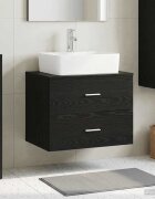 vidaXL Шкаф за баня с монтаж на стена Черен дъб 625 x 445 x 50 см