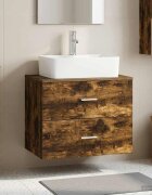 vidaXL Шкаф за баня с монтаж на стена Опушен дъб 625 x 445 x 50 см