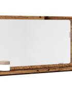 vidaXL Шкаф за баня с огледало старо дърво 60x11x37 см инженерно дърво