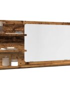 vidaXL Шкаф за баня с огледало старо дърво 90x11x45 см инженерно дърво