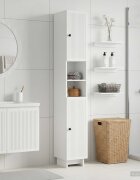 vidaXL Шкаф за баня с отворена рафт EDE Бяло 30 x 31 x 190 см