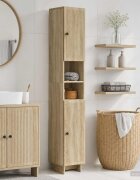 vidaXL Шкаф за баня с отворена рафт EDE Дъб сонома 30 x 31 x 190 см