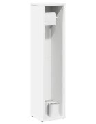vidaXL Шкаф за баня с поставка за ролки бял 205x20x90 см