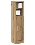 vidaXL Шкаф за баня с поставка за ролкови дрехи дъбов 205x22x90 см