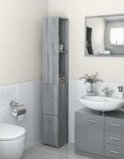 vidaXL Шкаф за баня сив сонома 25 x 265 x 170 см инженерно дърво