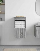vidaXL Шкаф за баня Сив Сонома 30 x 35 x 50 см Инженерна дървесина