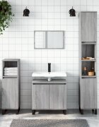 vidaXL Шкаф за баня сив сонома 30x30x190 см инженерно дърво