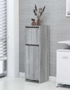 vidaXL Шкаф за баня сив сонома 30x30x95 см инженерно дърво