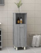 vidaXL Шкаф за баня сив сонома 30x30x95 см инженерно дърво