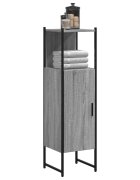 vidaXL Шкаф за баня сив сонома 33x33x1205 см инженерно дърво
