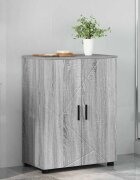 vidaXL Шкаф за баня Сив Сонома 60 x 35 x 80 см