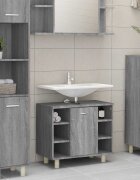 vidaXL Шкаф за баня сив сонома 60x32x535 см инженерно дърво