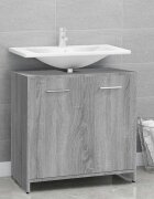 vidaXL Шкаф за баня сив сонома 60x33x60 см инженерно дърво