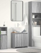 vidaXL Шкаф за баня сив сонома 60x33x60 см инженерно дърво