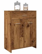 vidaXL Шкаф за баня сив сонома 60x33x80 см инженерно дърво