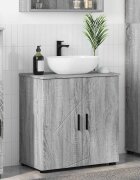 vidaXL Шкаф за баня Сив Сонома 61 x 35 x 64 см
