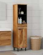 vidaXL Шкаф за баня Solid Acacia Wood 38 x 33 x 160 см