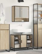 vidaXL Шкаф за баня Сонома 40 x 30 x 180 см Инженерна дървесина