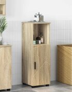 vidaXL Шкаф за баня Сонома дъб 30 x 35 x 95 см