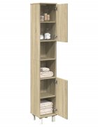 vidaXL Шкаф за баня сонома дъб 305x30x179 см инженерно дърво
