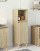 vidaXL Шкаф за баня сонома дъб 30x30x100 см инженерно дърво