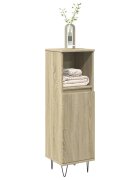 vidaXL Шкаф за баня сонома дъб 30x30x100 см инженерно дърво