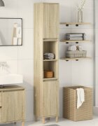 vidaXL Шкаф за баня сонома дъб 30x30x190 см инженерно дърво