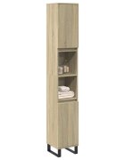 vidaXL Шкаф за баня сонома дъб 30x30x190 см инженерно дърво