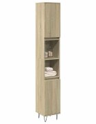 vidaXL Шкаф за баня сонома дъб 30x30x190 см инженерно дърво