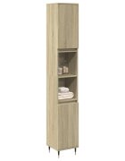 vidaXL Шкаф за баня сонома дъб 30x30x190 см инженерно дърво