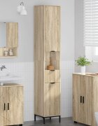 vidaXL Шкаф за баня Сонома дъб 315 x 33 x 190 см
