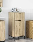 vidaXL Шкаф за баня Сонома дъб 395 x 36 x 88 см