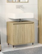 vidaXL Шкаф за баня сонома дъб 58x33x60 см инженерно дърво